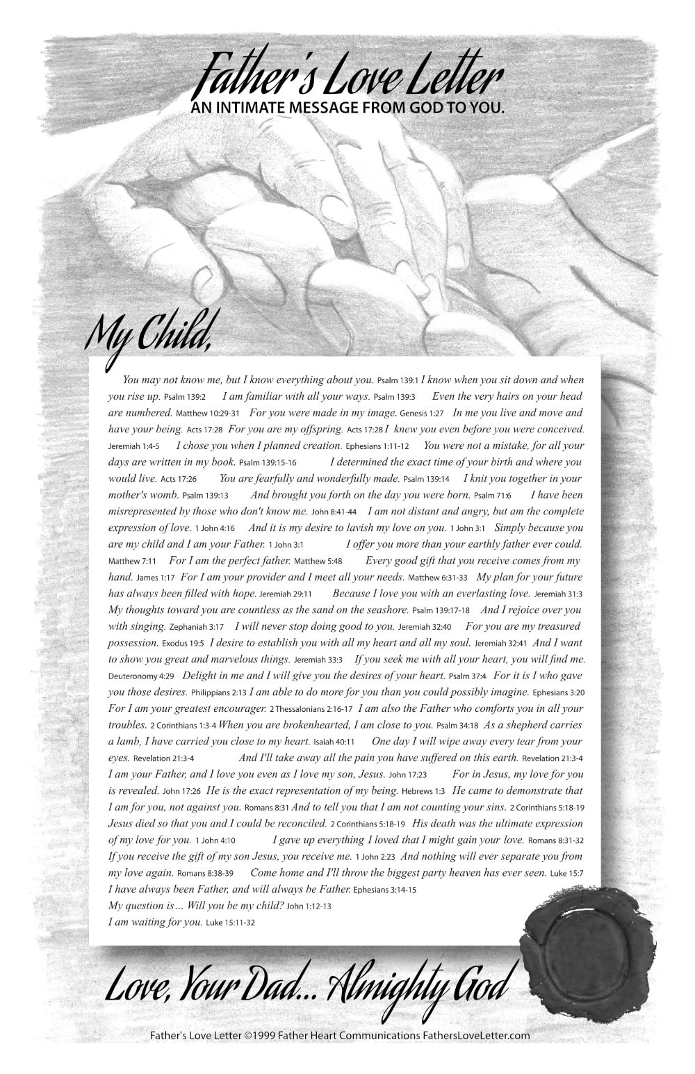 Media Center - Fathers Love Letter with regard to Love Letter From God Printable