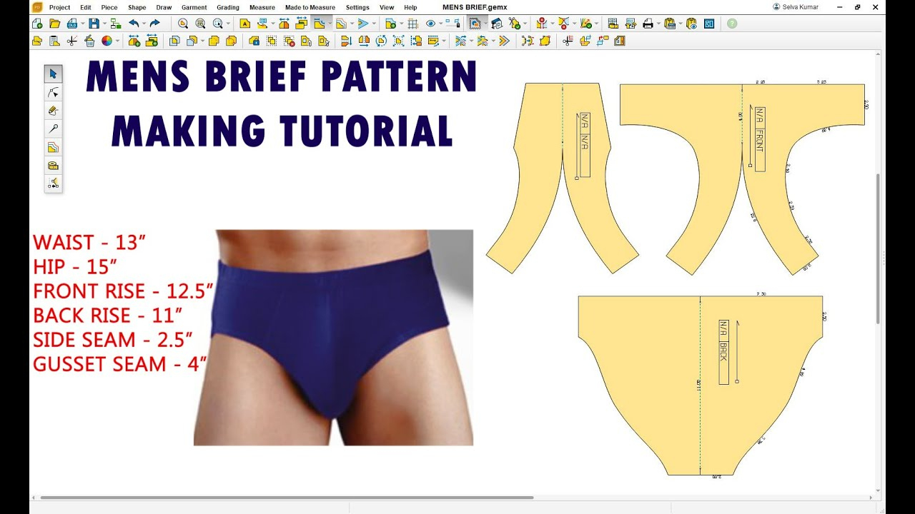 Mens Brief Pattern Making Tutorial with Printable Mens Briefs Sewing Pattern Free