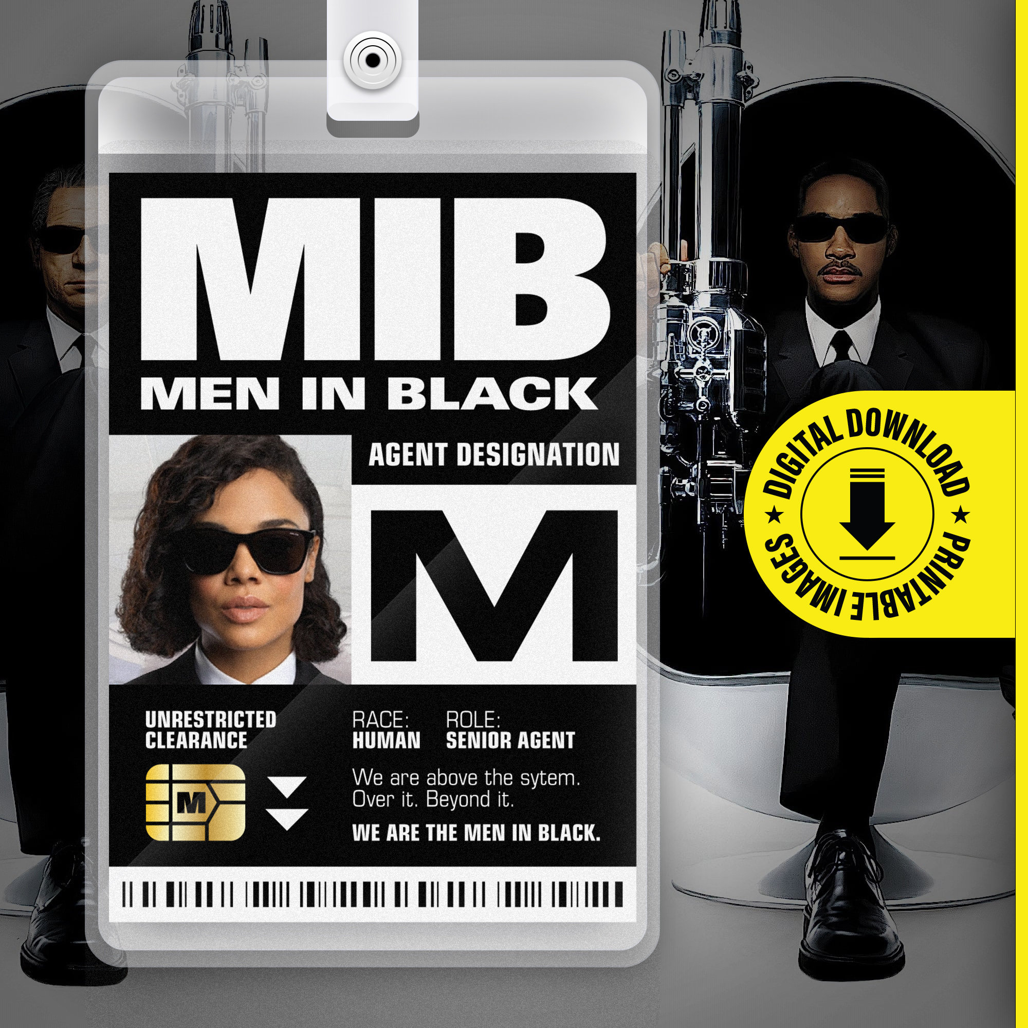 Mib Badge Template Canva - Etsy intended for Free Printable Mib Badge Template