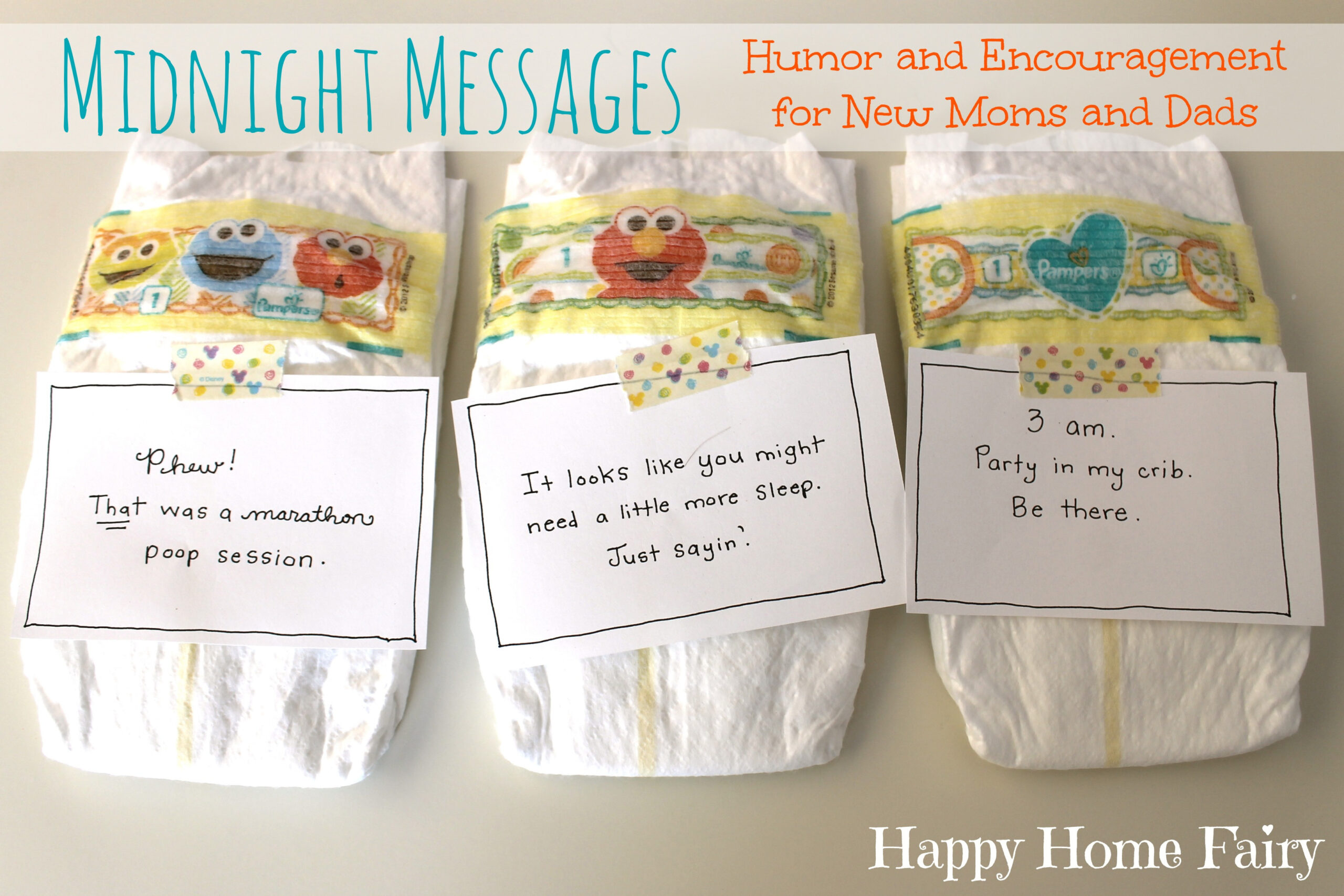 Midnight Messages For New Mommies - Free Printable! - Happy Home Fairy within Late Night Diaper Notes Free Printable