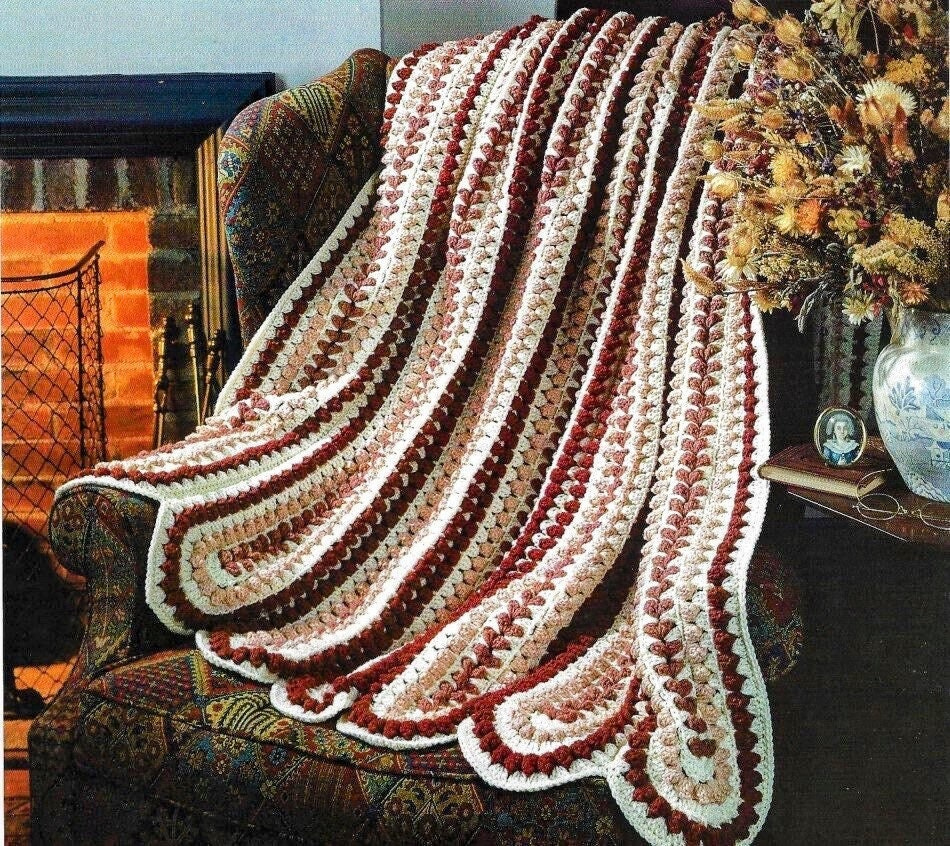Mile A Minute Crochet Pattern Rows Of Hearts Afghan Blanket Pdf throughout Printable Mile A Minute Crochet Pattern Free