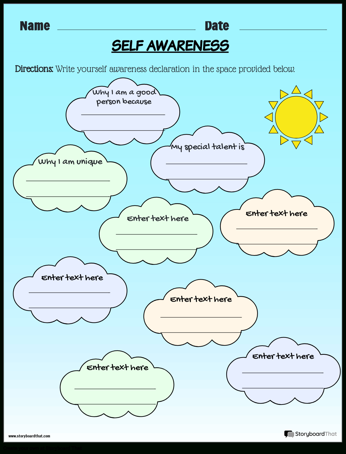 Mindfulness Worksheets — Examples &amp;amp; Ideas | Storyboardthat regarding Free Printable Mindfulness Worksheets