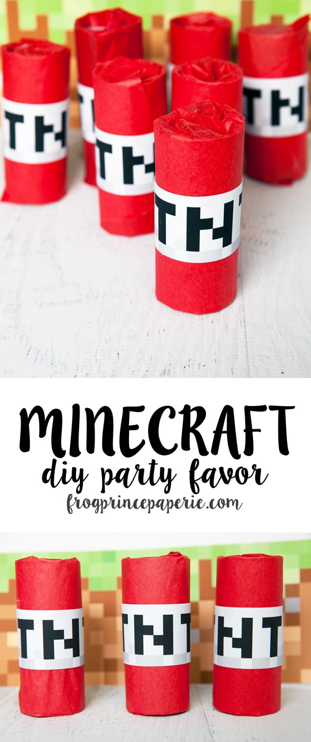Minecraft Party Favor Diy - Tnt! - Frog Prince Paperie with regard to Minecraft Tnt Free Printable