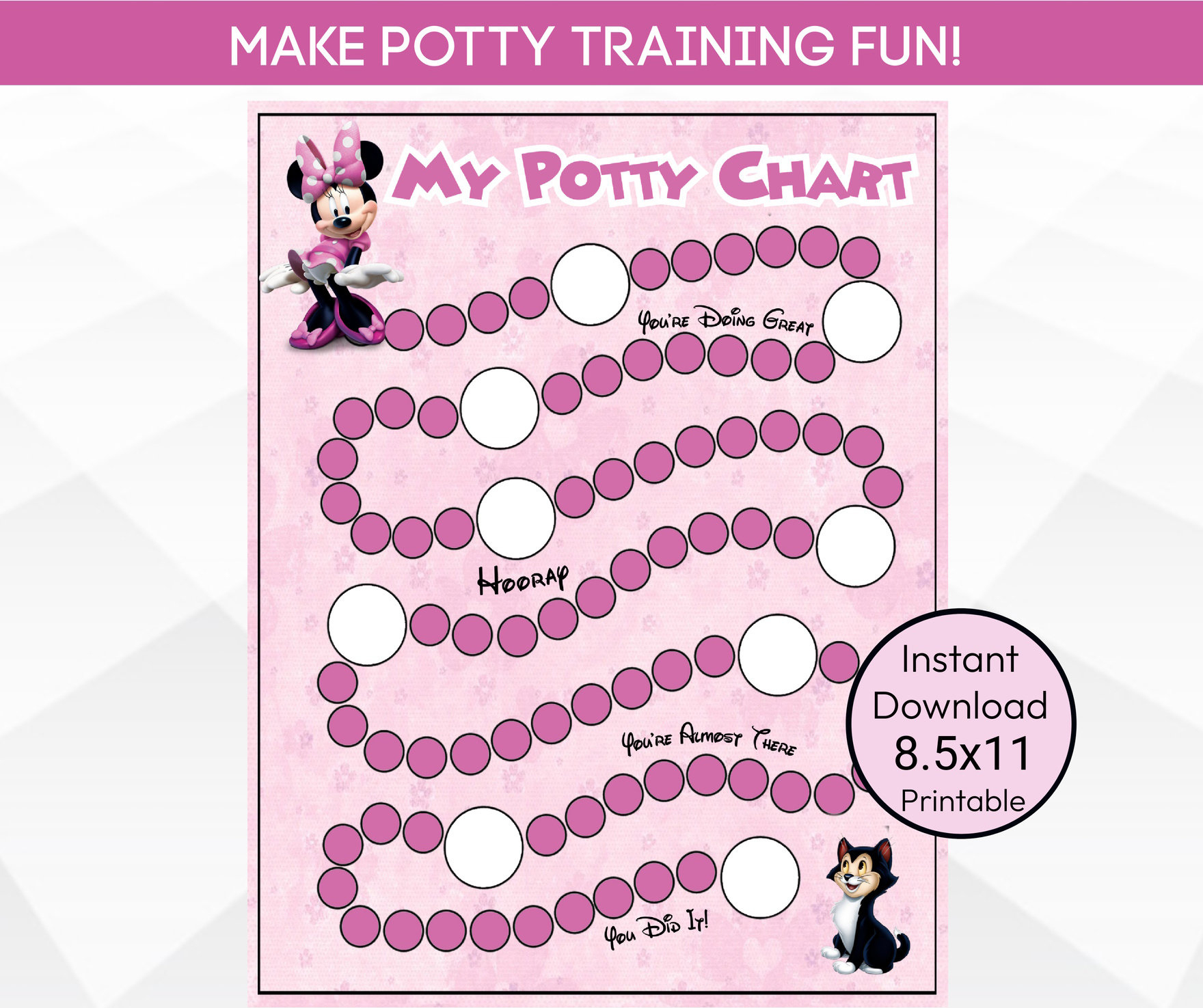 Minnie Potty Training Chart, Printable Minnie Mouse Potty Training throughout Minnie Mouse Potty Chart Printable Free