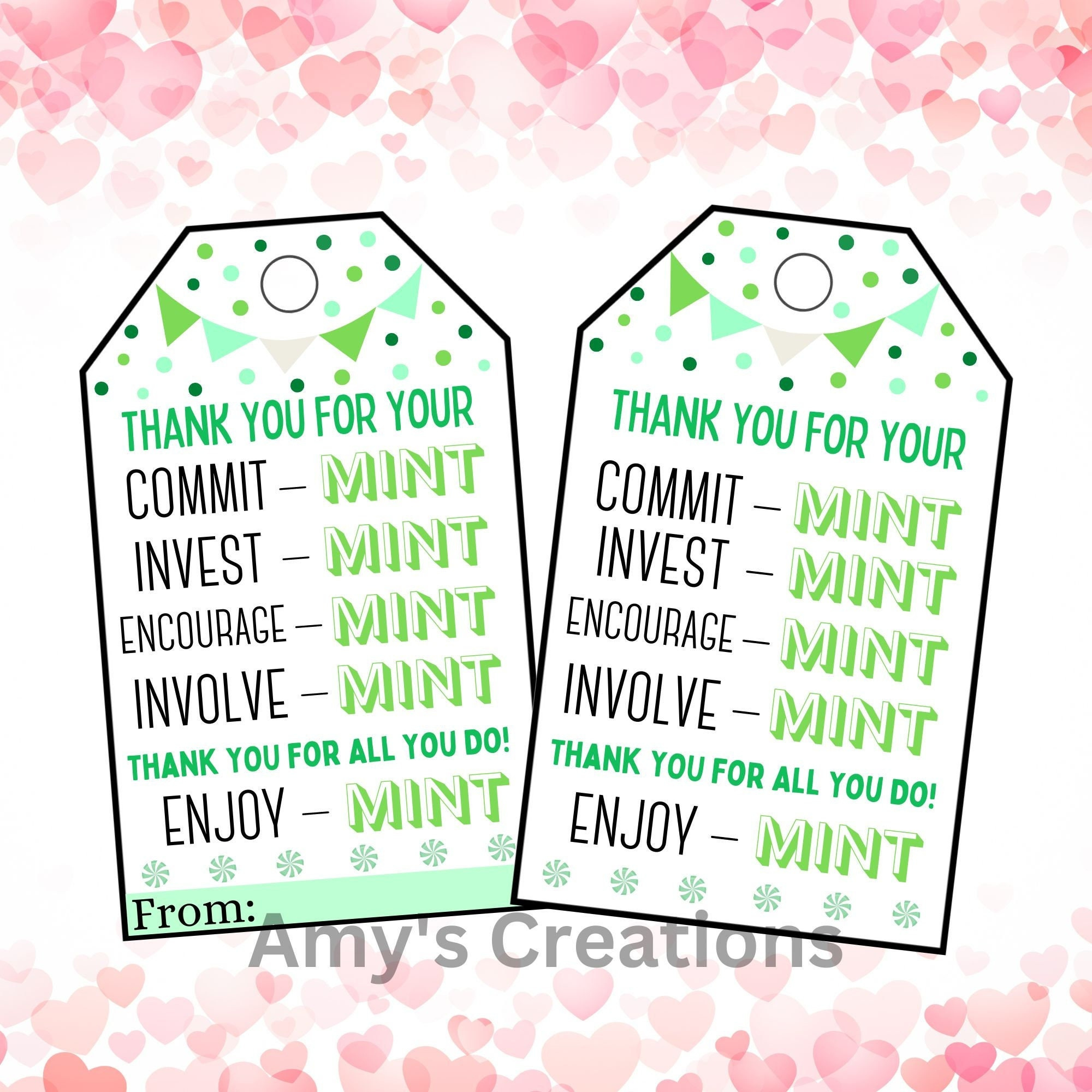 Minty Fresh Gratitude: Printable &amp;#039;Thank You For Your Commit-Mint regarding Thank You For Your Commit Mint Printable Free