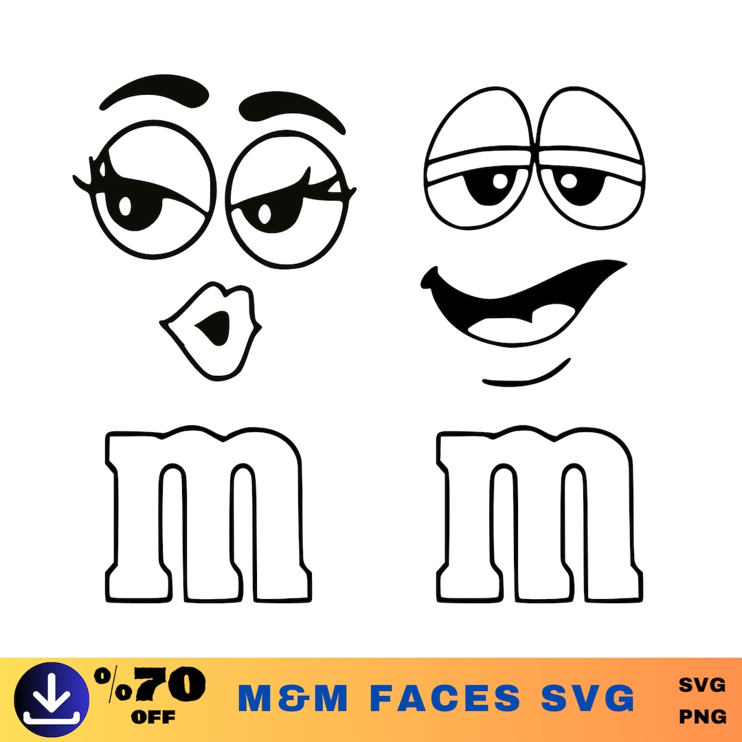 M&amp;amp;M&amp;#039;S Faces Svg, M And M Svg Cut Files For Cricut, Transparet regarding Printable M M Faces Svg Free