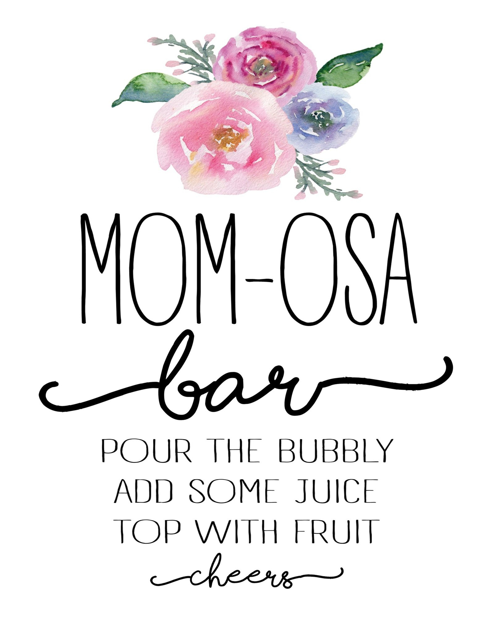 Mom-Osa Bar With Free Printables regarding Mom Osa Bar Printable Free