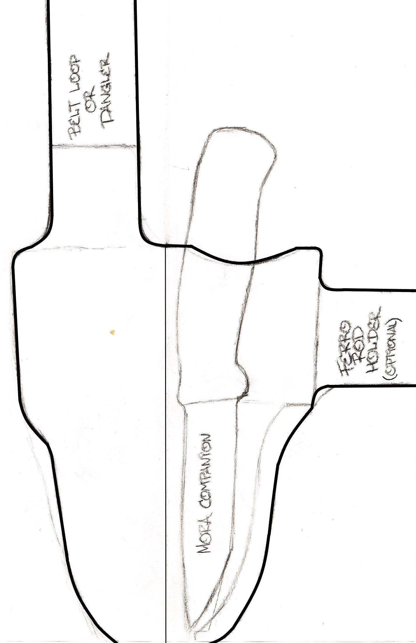 Mora Companion Sheath Pattern : R/Bushcraft intended for Free Printable Knife Sheath Patterns