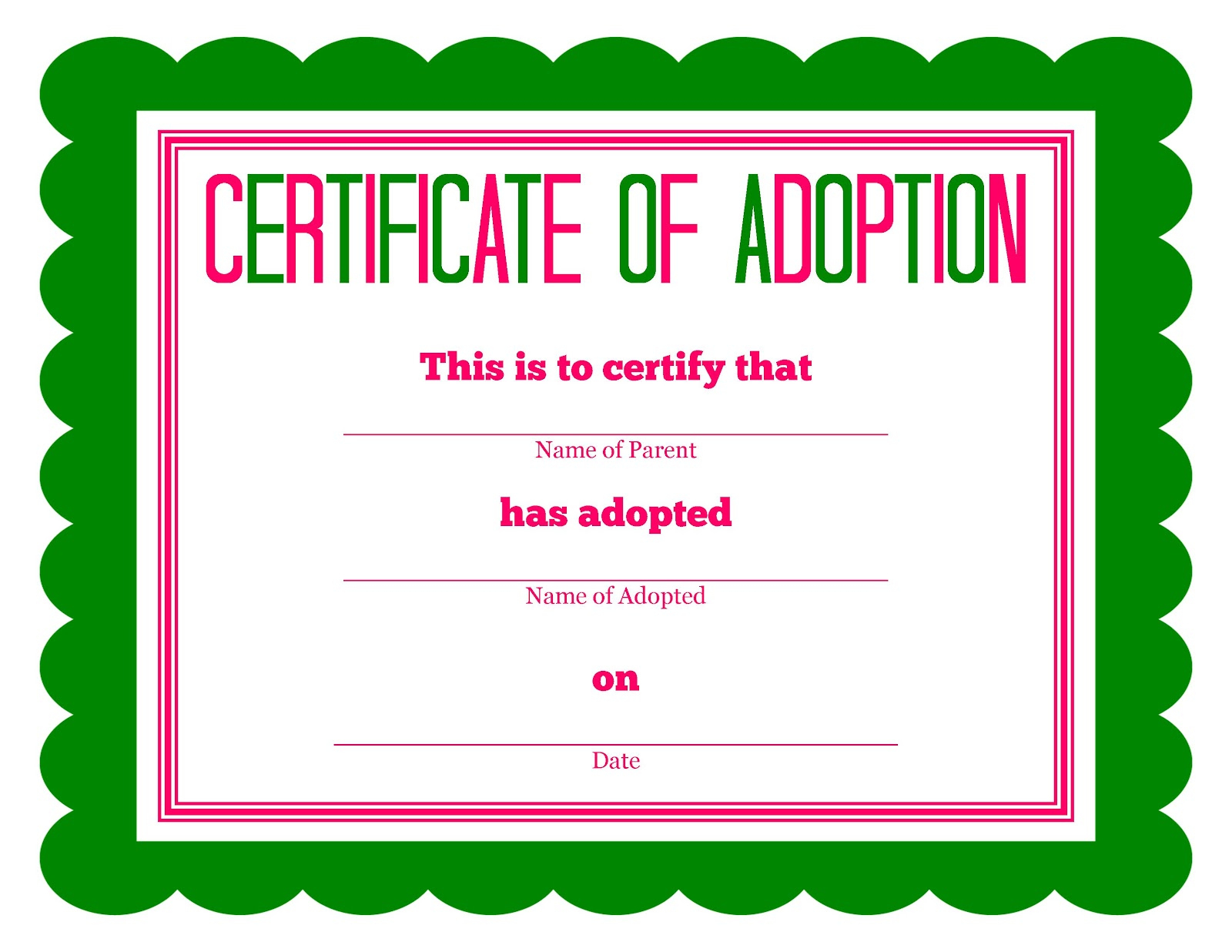 More Stuffed Animal Adoption Certificates in Stuffed Animal Adoption Certificate Free Printable