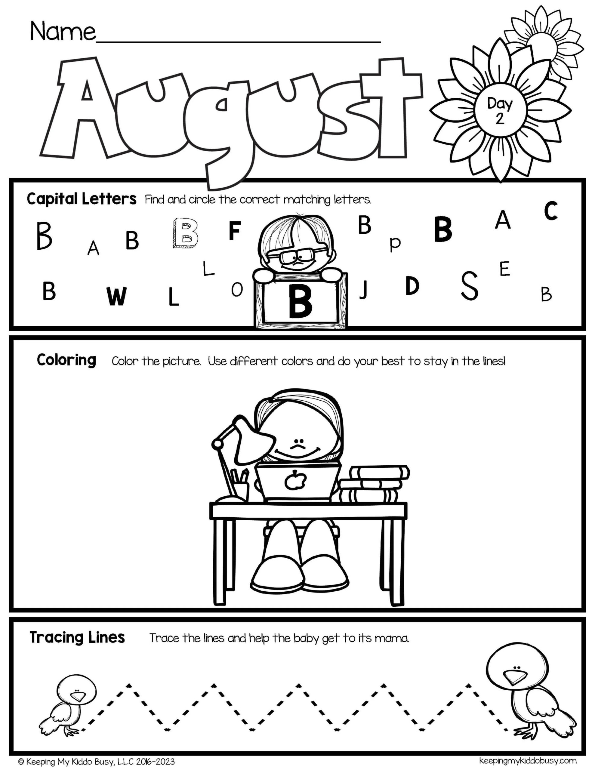 Morning Seat Work — Keeping My Kiddo Busy for Free Printable Morning Work For Preschoolers