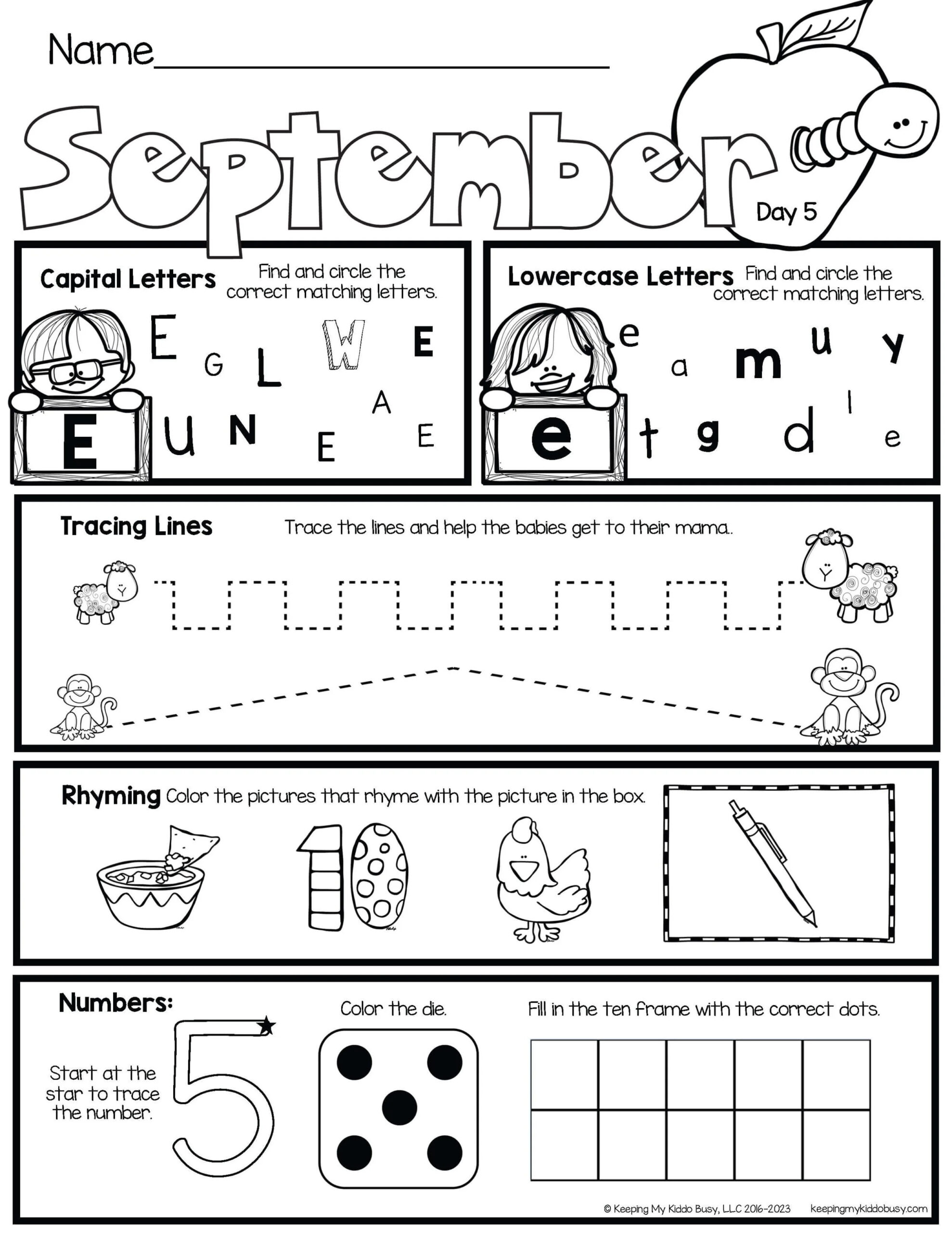 Morning Seat Work — Keeping My Kiddo Busy throughout Free Printable Morning Work For Preschoolers