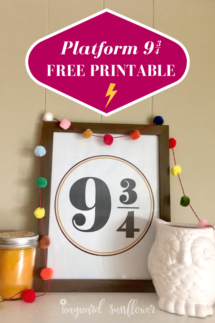 Muggles In Diagon Alley + Free &amp;#039;Platform 9 3/4&amp;#039; Printable intended for 9 3 4 Sign Printable