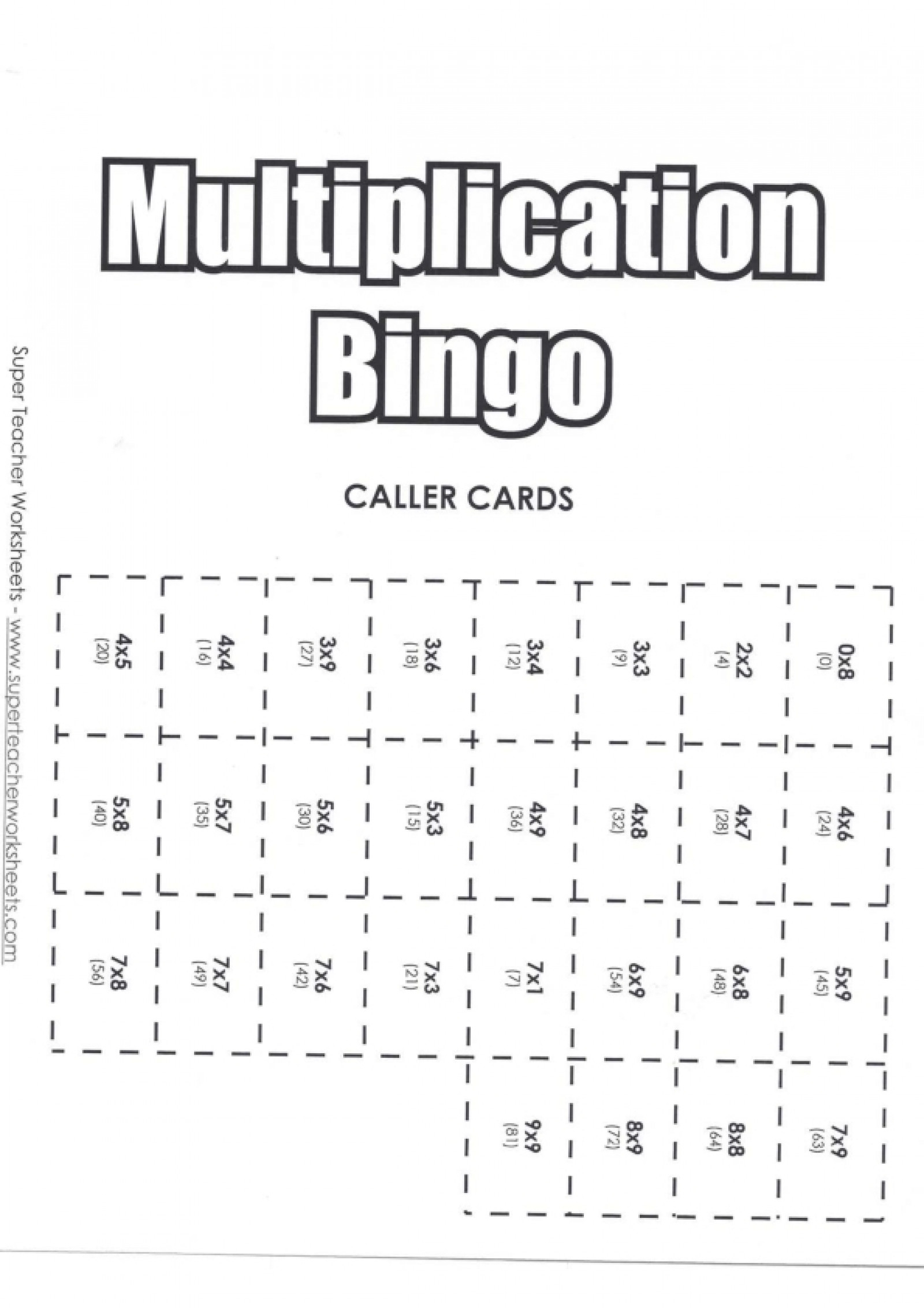 Multiplication Bingo Cards | Lovetoteach inside Printable Multiplication Bingo Calling Cards
