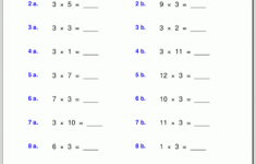 Multiplication Worksheets For Grade 3 with regard to Free Printable Multiplication Worksheets