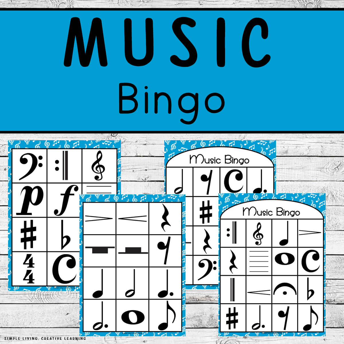 Music Bingo - Simple Living. Creative Learning for Free Printable Music Bingo Cards