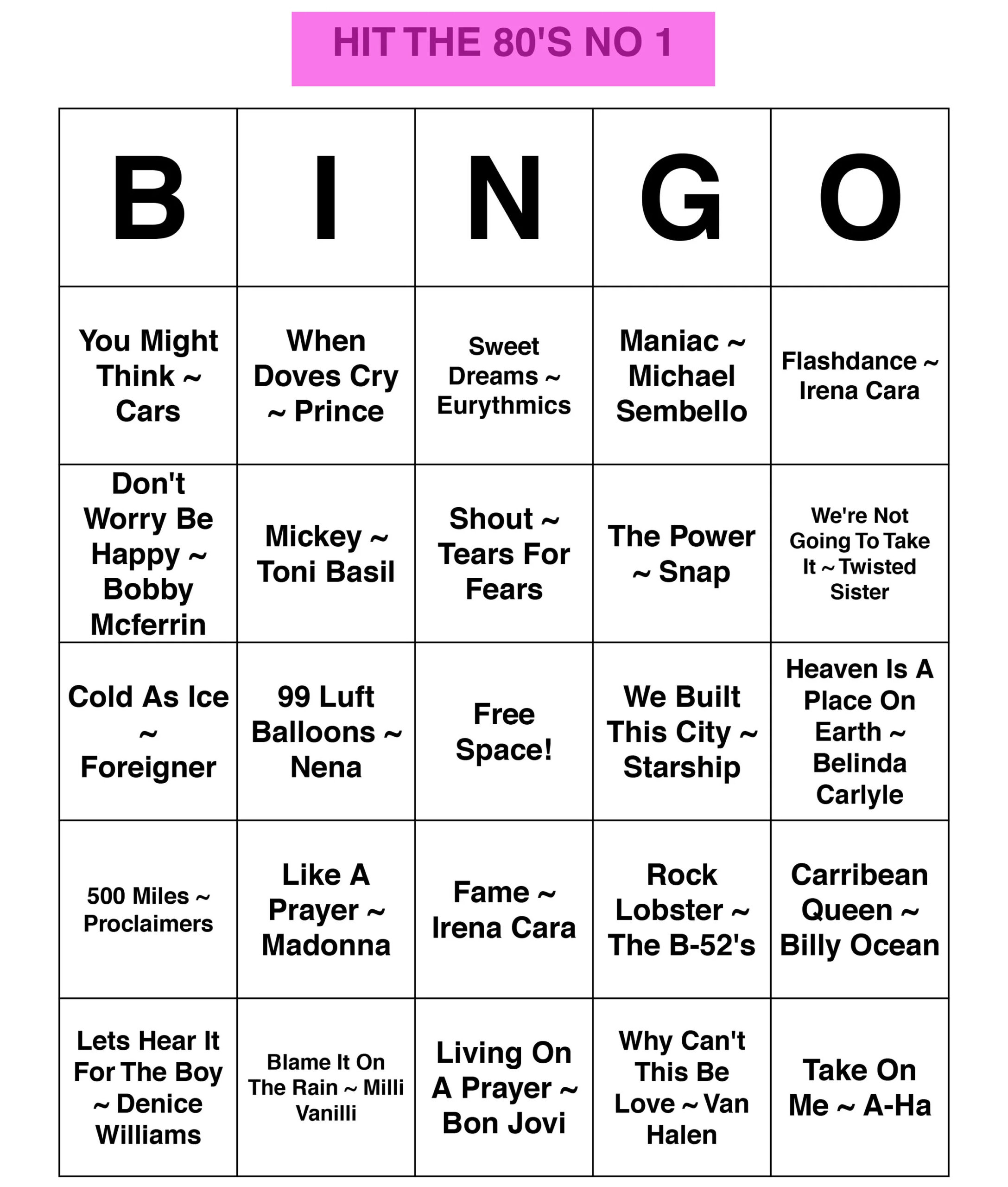 Musical Bingo - Musical Bingo pertaining to Music Bingo Cards Printables