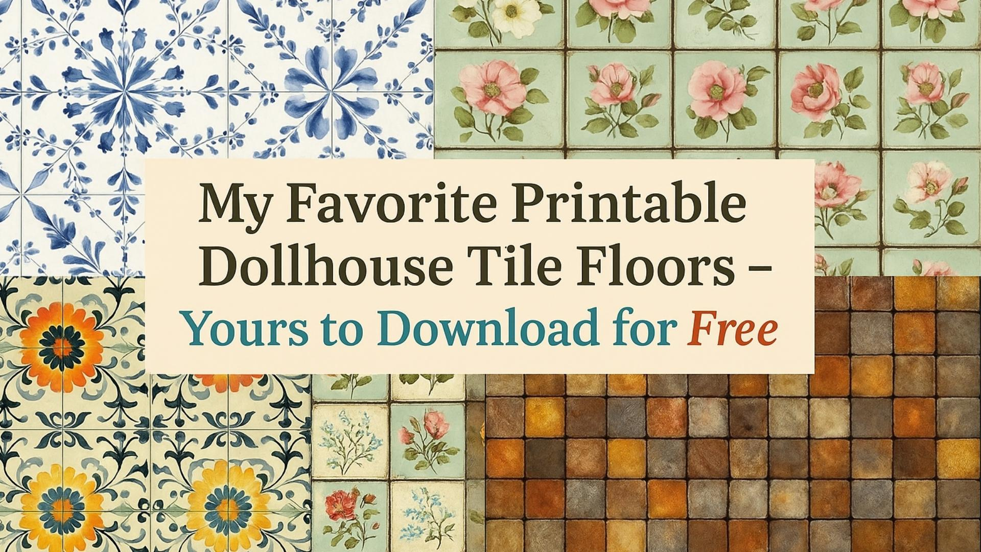 My Favorite Printable Dollhouse Tile Floors – Yours To Download within Free Printable Dollhouse Wooden Floor Printable