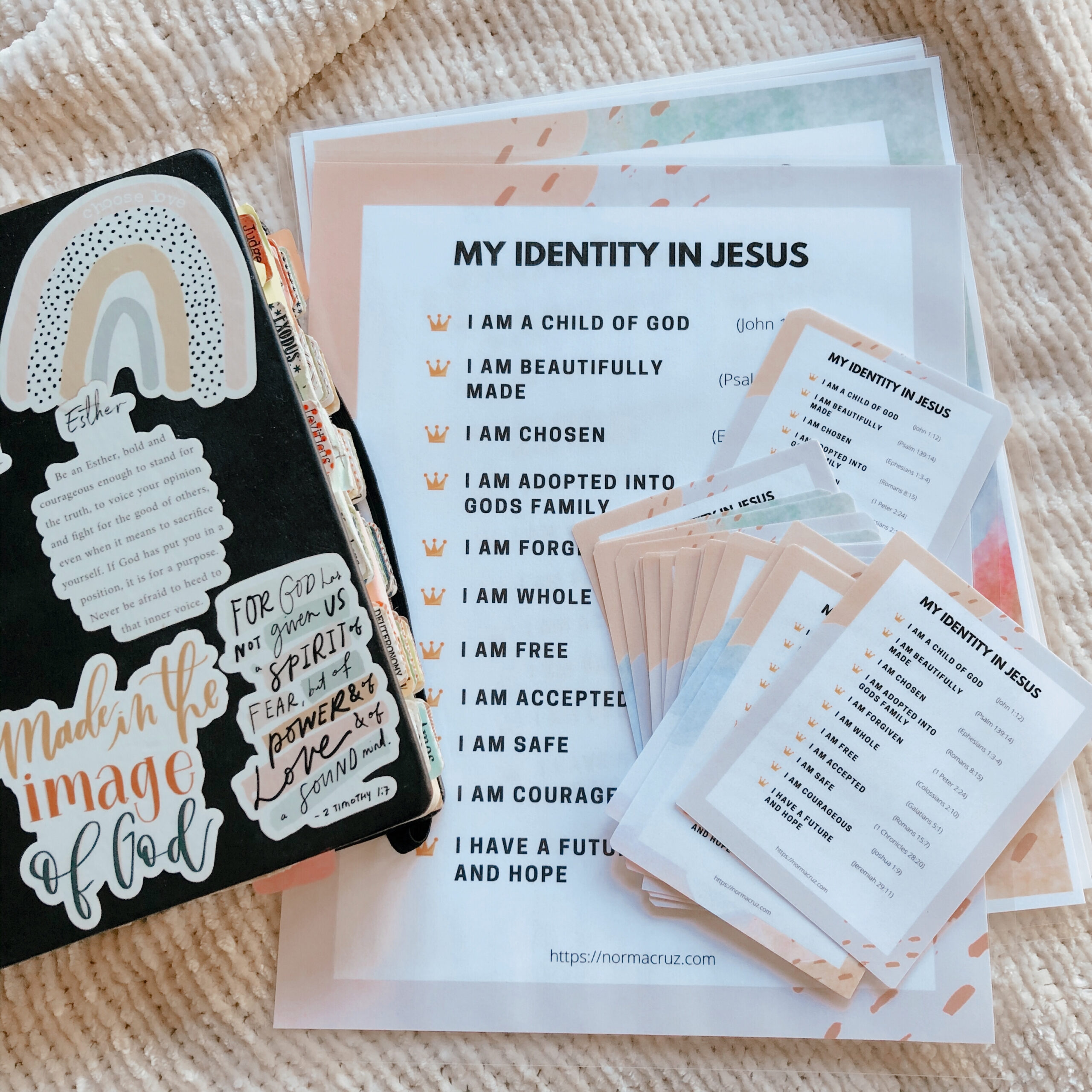 My Identity In Jesus Free Printable – Norma Cruz regarding My Identity in Christ Free Printable
