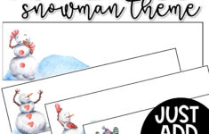 Name Tags Snowman Winter Themed | Madeteachers regarding Free Printable Winter Name Tags
