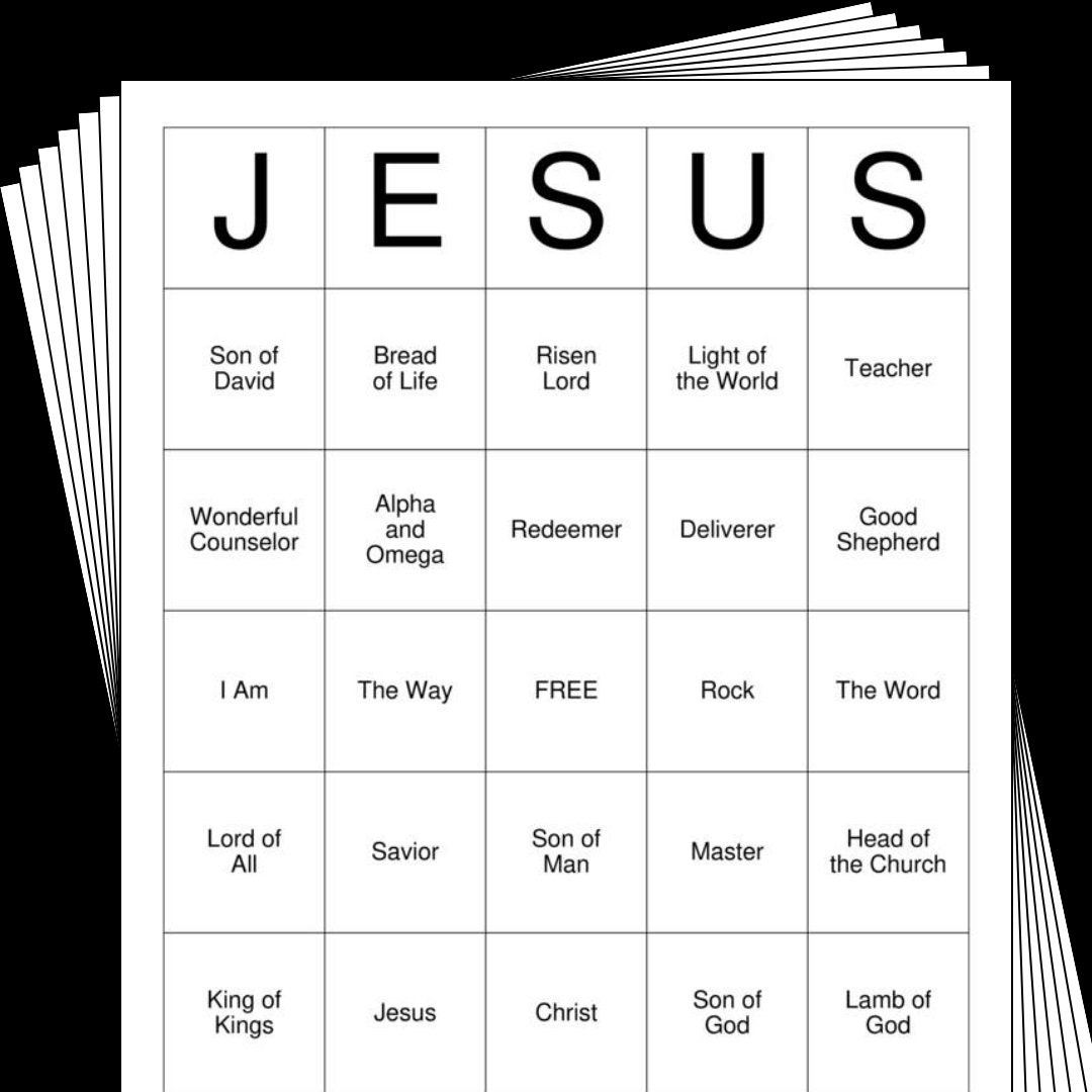 Names Of Jesus Bingo Cards - 100 Pages To Download And Print - Etsy pertaining to Jesus Bingo Cards Printable