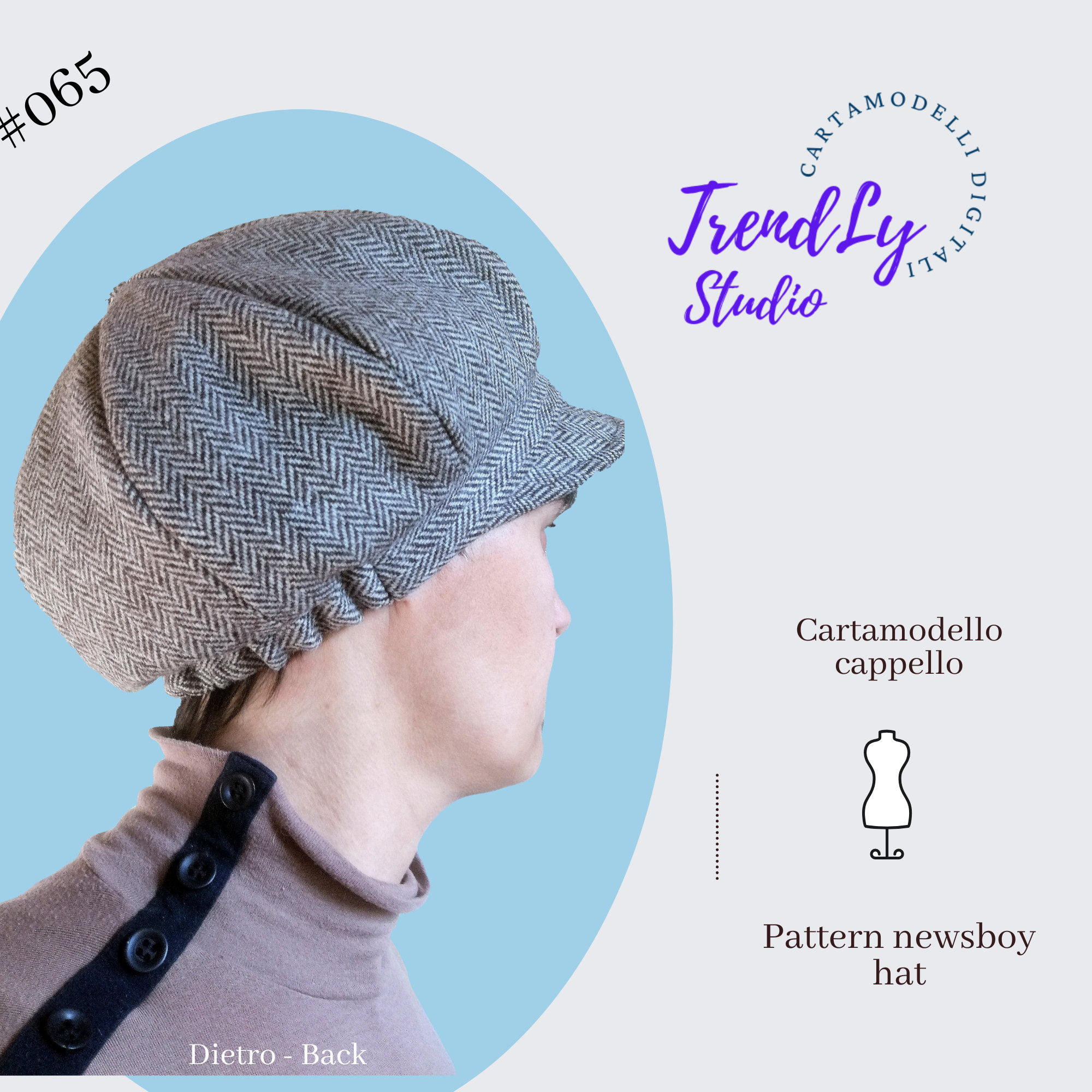 Newsboy Cap Pattern #065, Pdf Instant Download, One Size. - Etsy throughout Downloadable Free Printable Printable Newsboy Cap Pattern