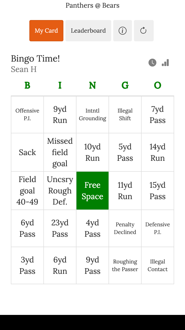 Nfl Football Bingo Online, Auto Scoring, Free Card Generation regarding Football Bingo Card Generator