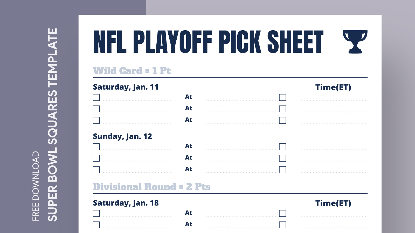 Nfl Playoff Pick Sheet Free Google Docs Template - Gdoc.io with regard to Nfl Week 11 Printable Pick Sheet
