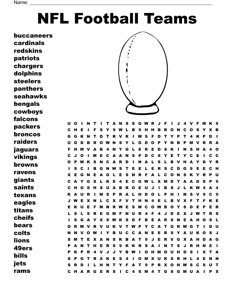Nfl Teams Word Search - Wordmint with regard to Nfl Word Search Printable
