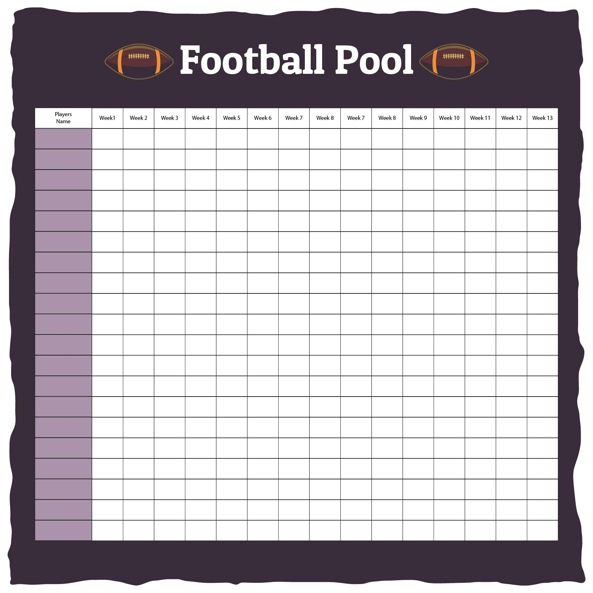 Nfl Weekly Pick Em Master Sheet - Fill Online, Printable, Fillable throughout Nfl Pick Em Week 2 Printable