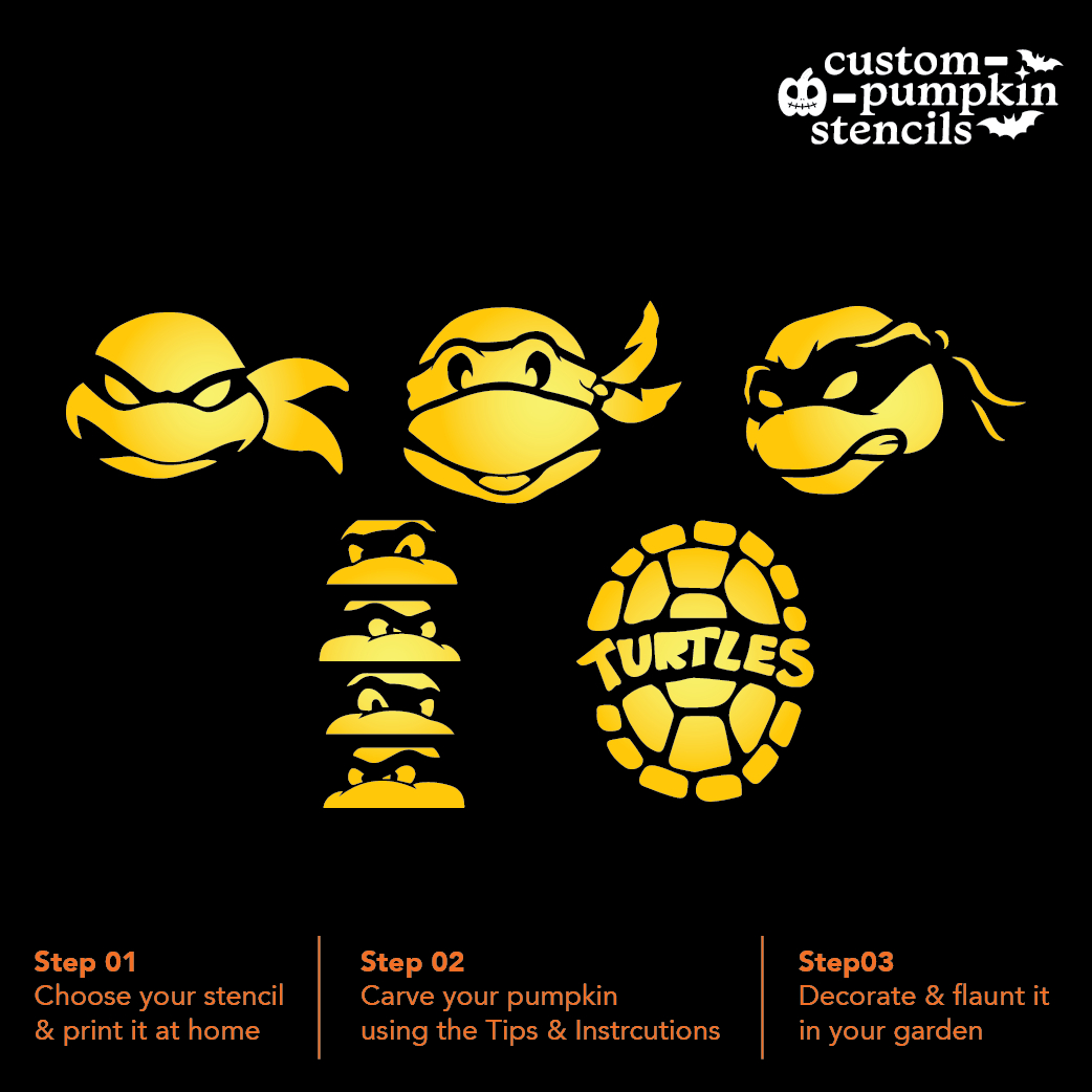 Ninja Turtle Pumpkin Carving Stencil - Custom Pumpkin Stencils 2025 inside Ninja Turtle Pumpkin Stencils Free Printable
