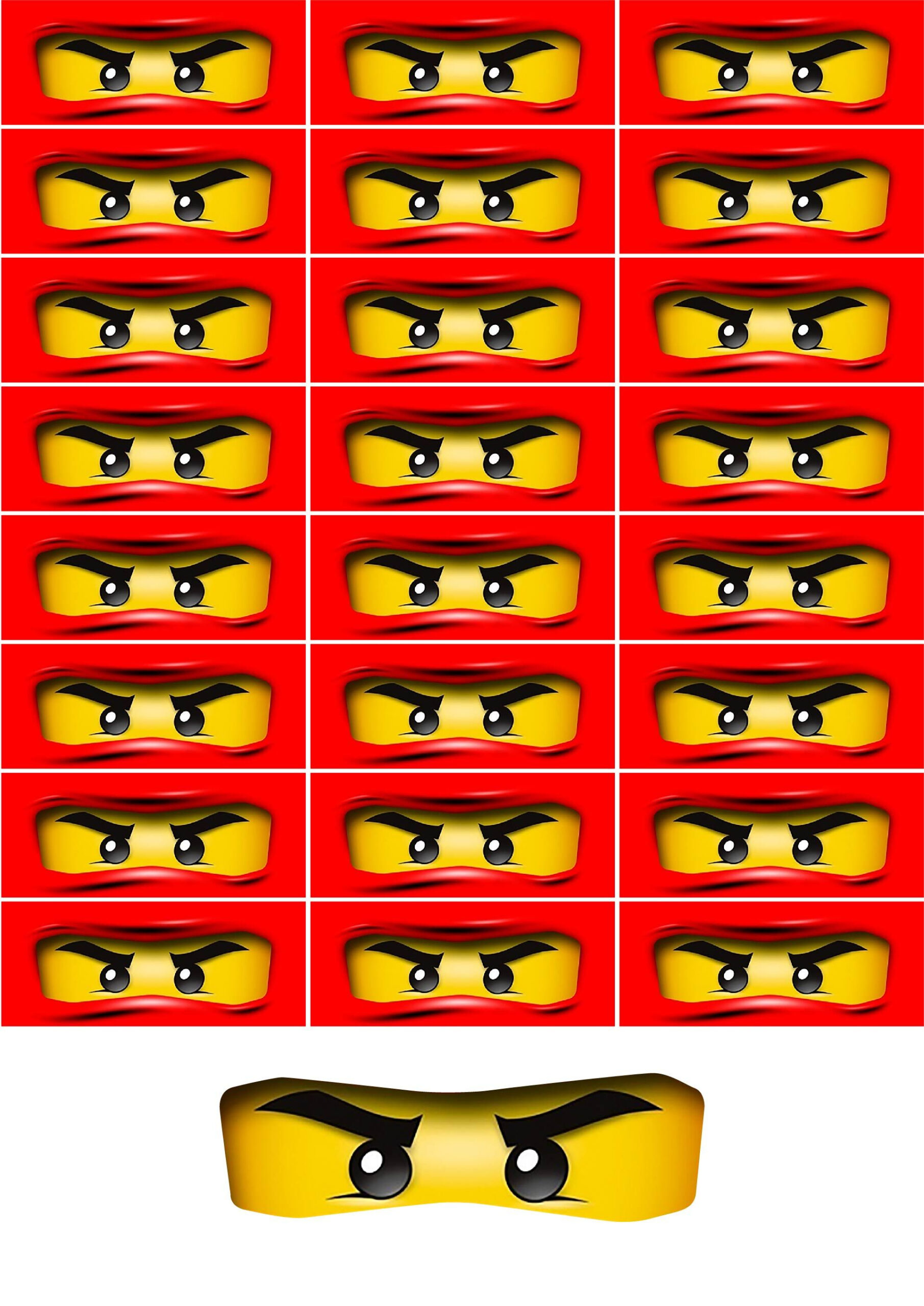 Ninjago Party - 12 Free Pdf Printables | Printablee within Ninjago Eyes Printable Free