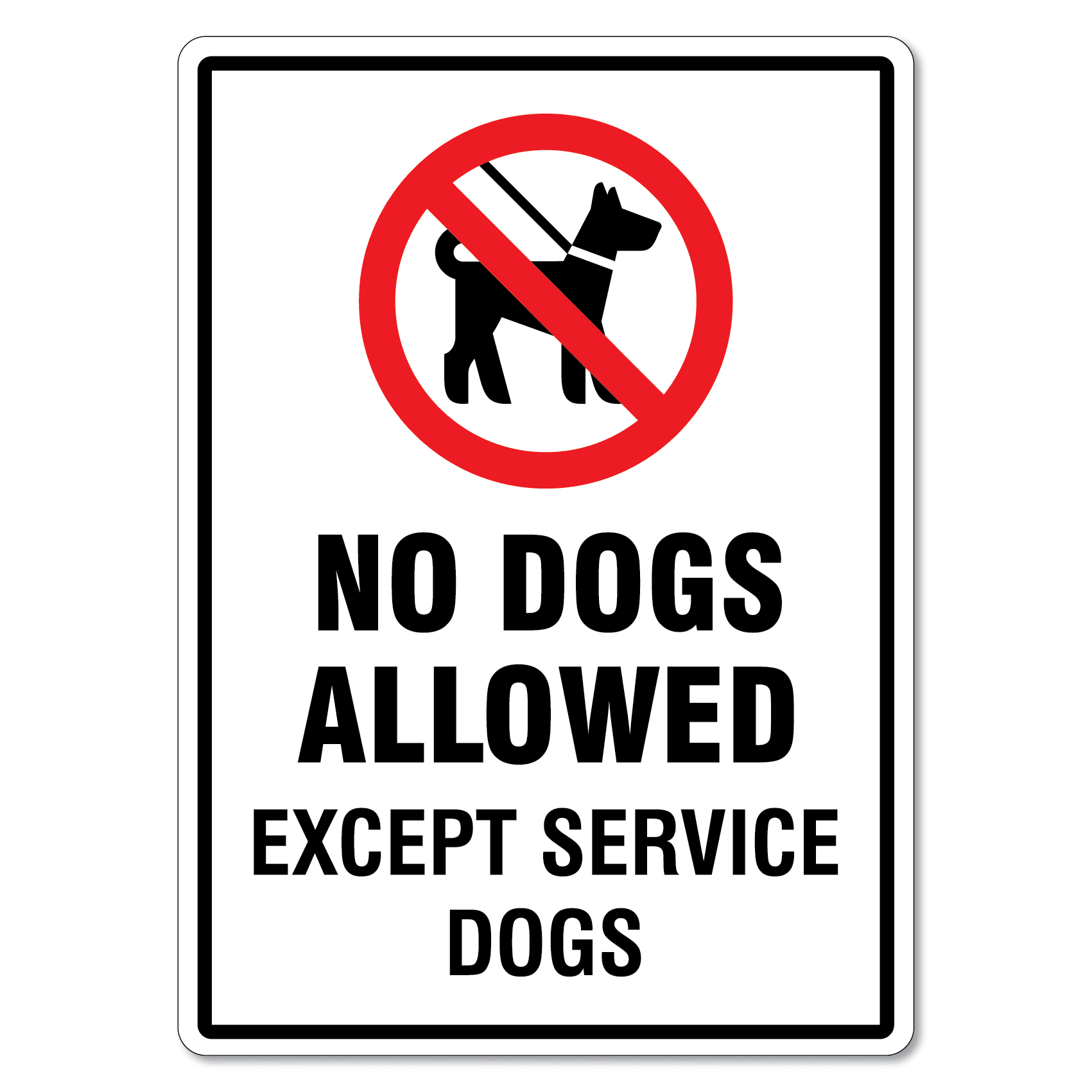 No Dogs Allowed Except Service Dogs Sign - The Signmaker with No Pets Allowed Except Service Animals Sign Printable