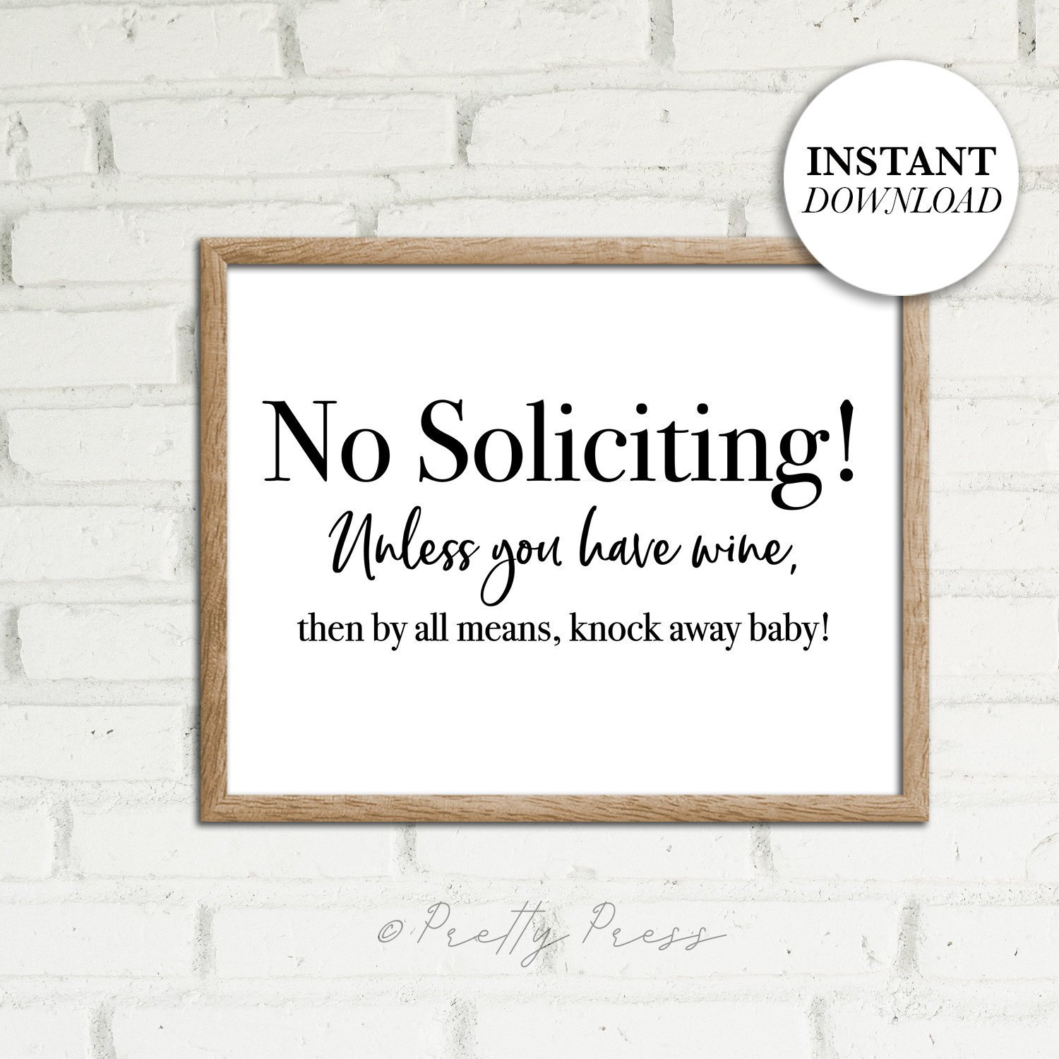 No Soliciting Sign, Printable Art, Funny Art For Home, No inside Free Printable Funny No Soliciting Sign Printable