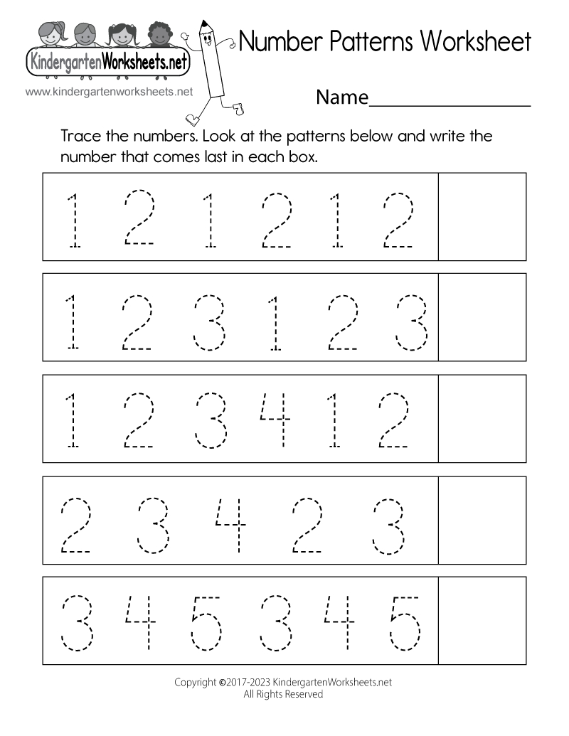 Number Patterns Worksheet - Free Printable, Digital, &amp;amp; Pdf pertaining to Printable Kindergarten Patterns Worksheets