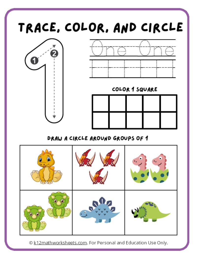Number Tracing Worksheets in Identifying Numbers Worksheet Printable