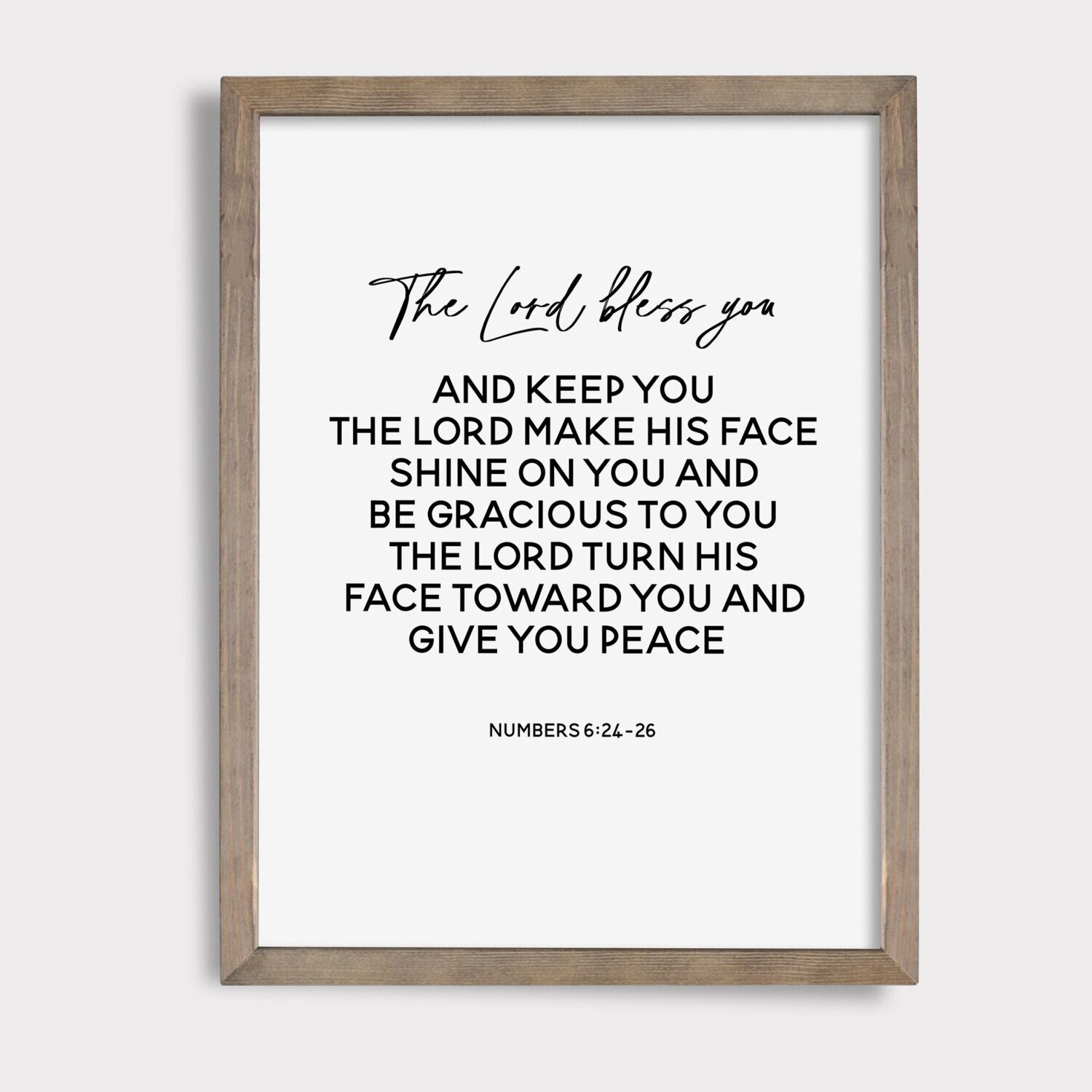 Numbers 6:24-26 || The Lord Bless You || Digital Download with Numbers 6 24 26 Free Printable