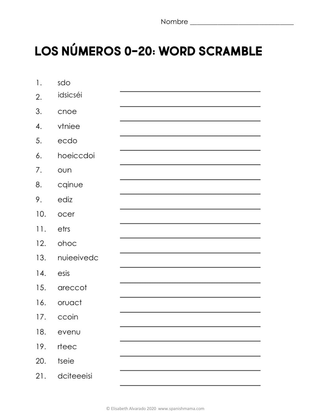 Numbers In Spanish Worksheets And How To Count 1-1000 intended for Printable Spanish Numbers 1 20 Worksheet