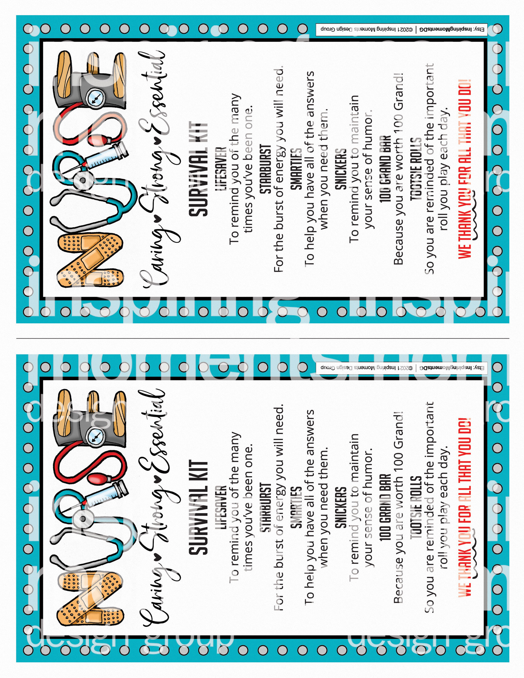 Nurse Survival Kit Flyer Printable, Nurses, Healthcare Hero with Free Printable Nursing Survival Kit Template
