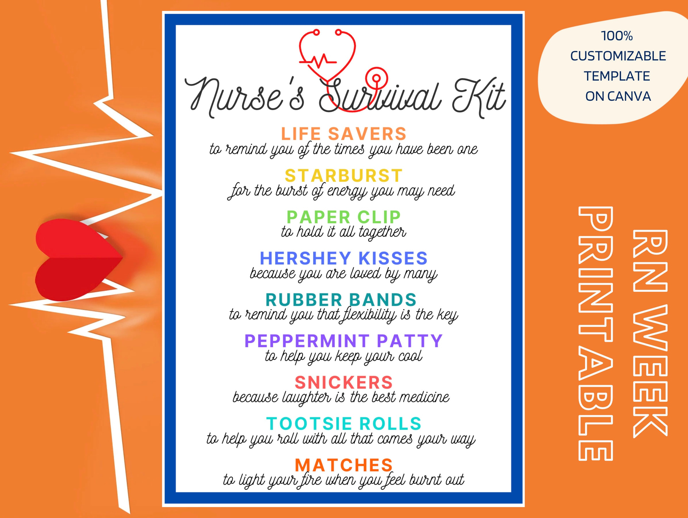 Nurses Week Survival Kit Template &amp;amp; Printable - Rn Week intended for Free Printable Nursing Survival Kit Template