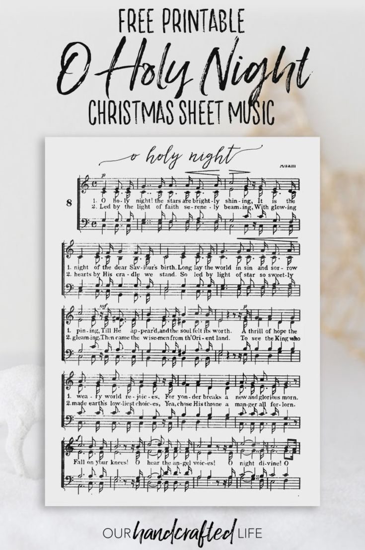 O Holy Night - Free Printable Christmas Sheet Music - Our pertaining to Oh Holy Night Sheet Music Free Printable