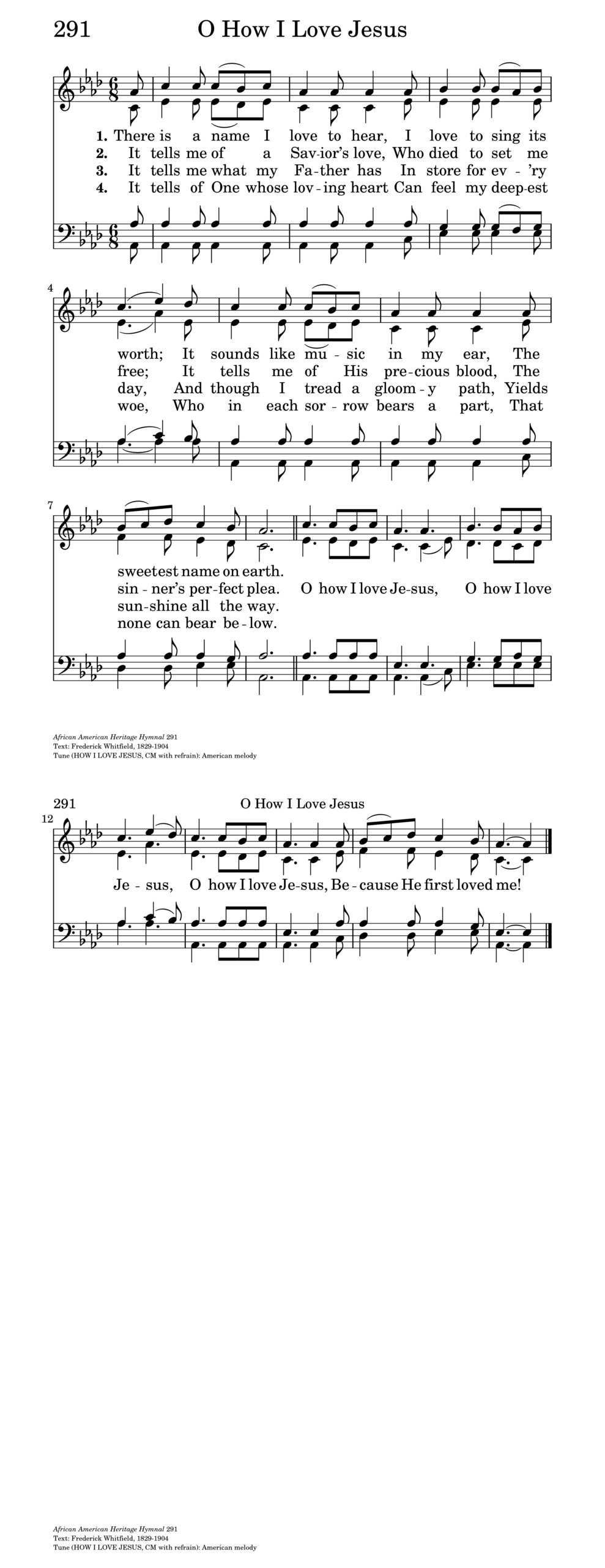 O How I Love Jesus | Hymnary throughout Oh How I Love Jesus Lyrics Printable