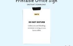 Office Signs Do Not Disturb Printable – Funny Door Sign School intended for Printable Do Not Disturb Signs For Office