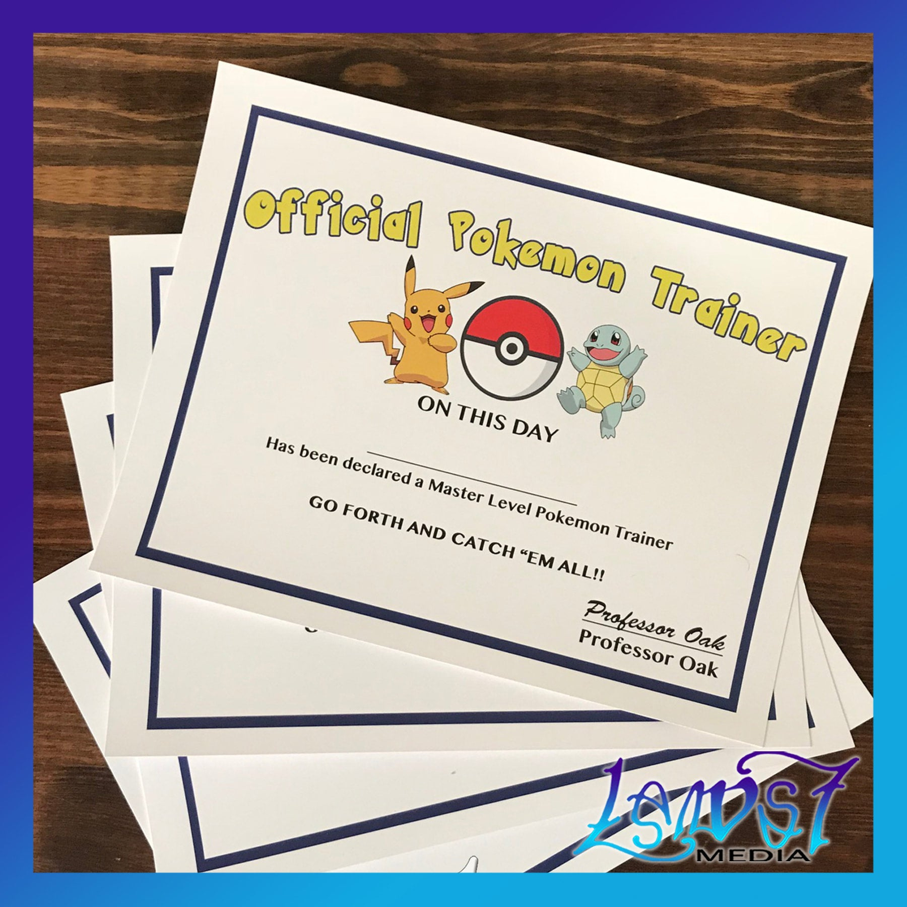 Official Pokemon Trainer Certificate pertaining to Pokemon Trainer Certificate Free Printable