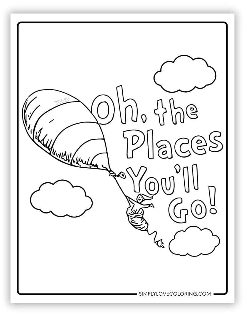 Oh, The Places You&amp;#039;Ll Go Coloring Pages (Free Pdf Printables pertaining to Oh the Places You Ll Go Printables
