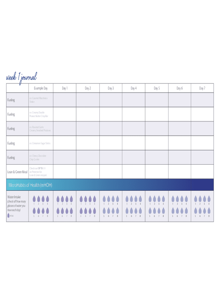 Optavia Lean And Green Chart Pdf: Fill Out &amp;amp; Sign Online | Dochub pertaining to Printable Optavia Tracking Sheets Free