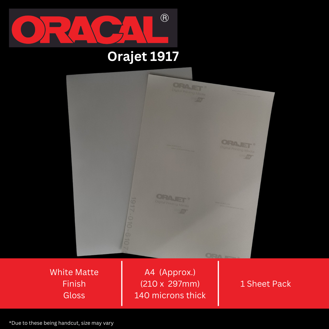 Orajet 1917 - Inkjet Printable Permanent Adhesive Vinyl — The in Orajet 1917 Printable Vinyl