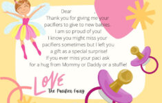 Pacifier Fairy Note – Etsy intended for Free Printable Binky Fairy Letter