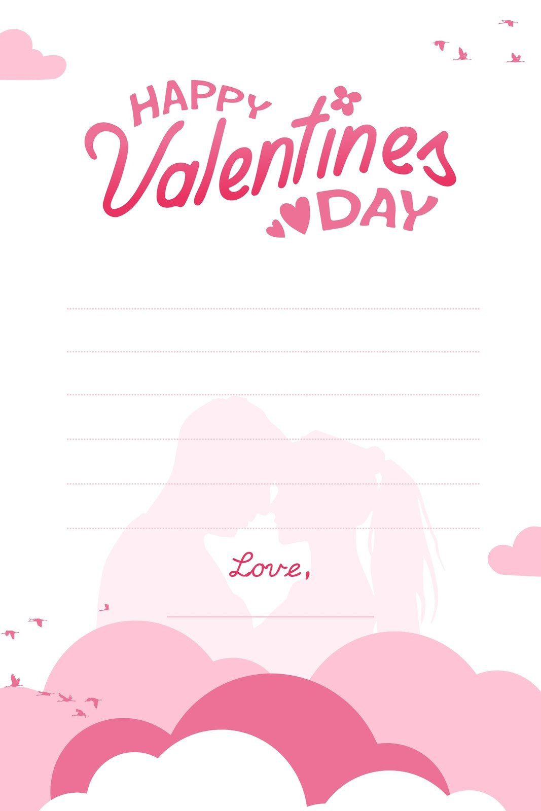 Page 6 - Free Custom Printable Valentine&amp;#039;S Day Card Templates | Canva within Free Printable Valentine&amp;amp;#039;s Day Stationery