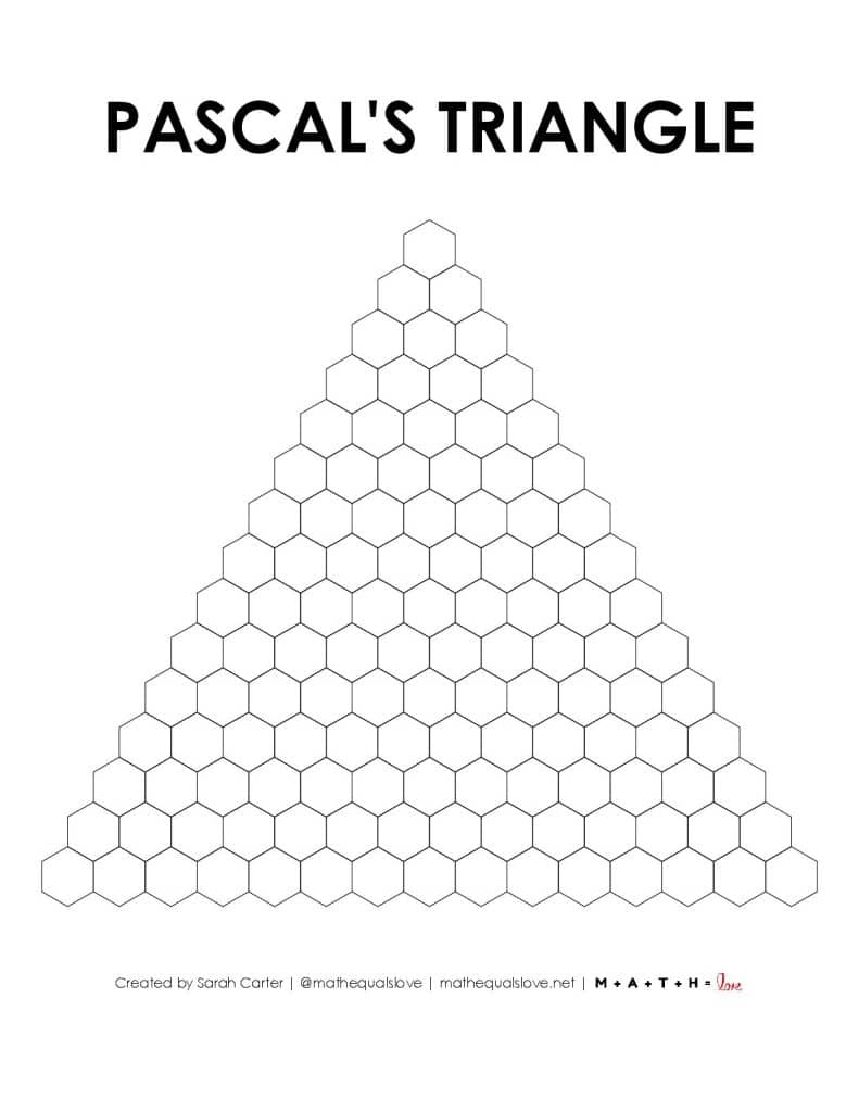 Pascal&amp;#039;S Triangle Templates - Blank And Filled Pdf pertaining to Pascal&amp;#039;S Triangle Printable Worksheet