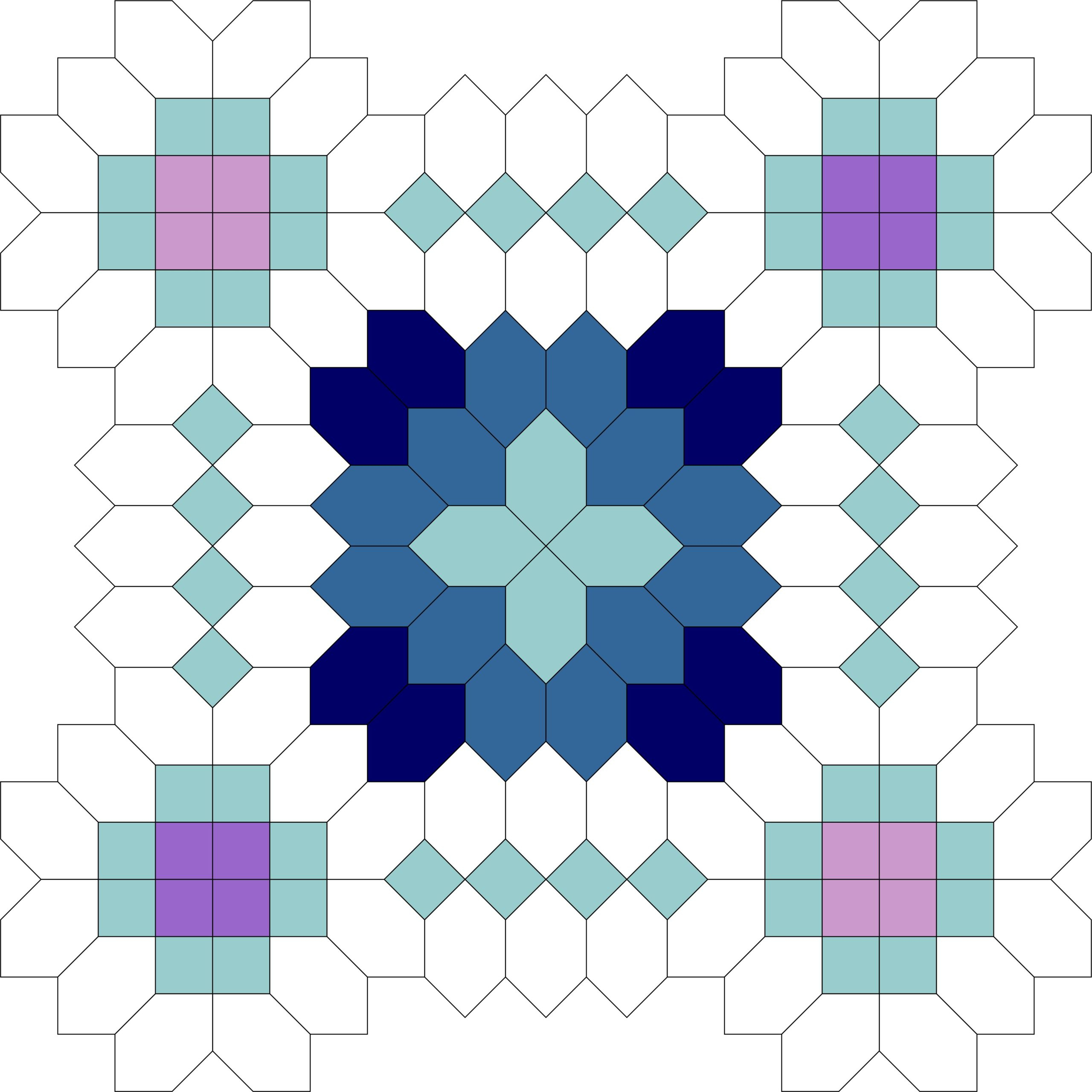 Patchwork Of The Crosses - Lucy Boston - Template Set with Free Printable Lucy Boston Templates